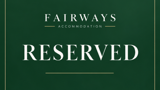 Fairways Accommodation Reserved